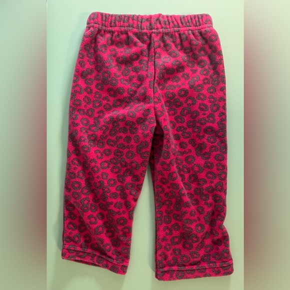 Pink & Grey Cheetah Straight Cut pants, Baby Girl 18months, baby warm pants - Picture 2 of 4